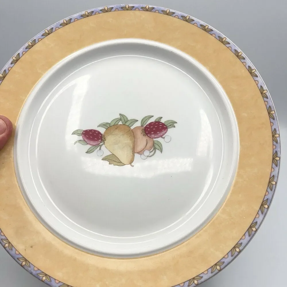 5 - DANSK Fiance Fruits Dinnerware 9 Inch Lunch Plates
